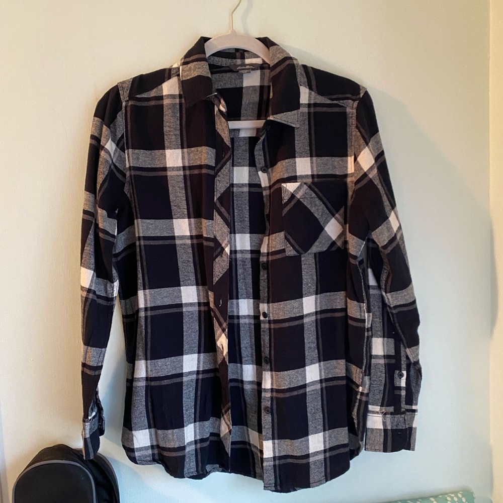 Eddie Bauer Black and White Flannel